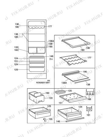 Взрыв-схема холодильника Electrolux ERB3406 - Схема узла C10 Interior